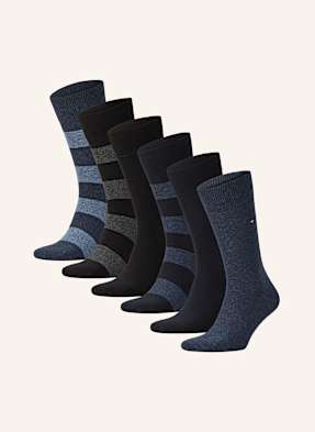 Tommy Hilfiger Ponožky Rugby, 6 Párů V Balení 001 blue black combo