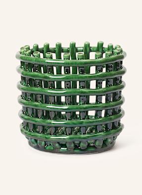 Ferm Living Košík Ceramic zelená