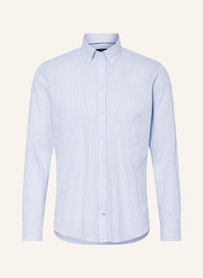 Strokesman's Hemd Regular Fit Mit Leinen blau