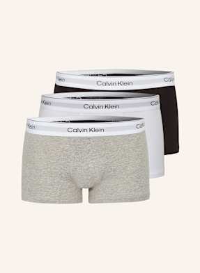 Calvin Klein 3er-Pack Boxershorts Icon Cotton Stretch Low Rise grau