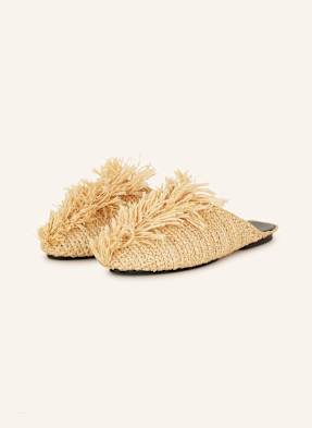 Jil Sander Mules béžová / černá