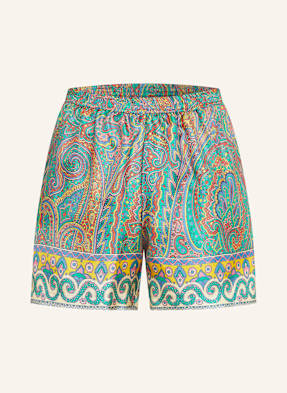 Etro Seidenshorts blau