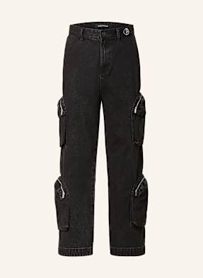 Pegador Cargo Džíny Yarvite Regular Fit 002 washed black