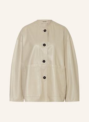 Utzon Kožená Bunda Jacke Jia khaki