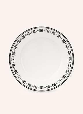 Dolce & Gabbana Casa Menu Talíř bílá / černá