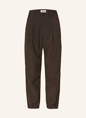 Drykorn Chino Kalhoty Lirog Relaxed Fit Se Zkrácenými Nohavicemi tmavě hnědá