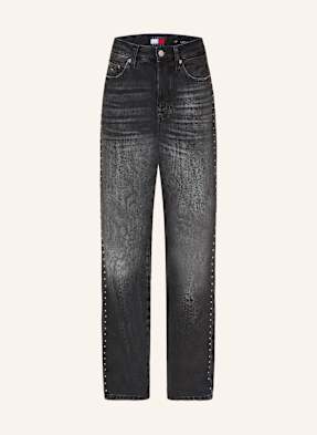 Tommy Jeans Straight Jeans Layla Mit Nieten schwarz