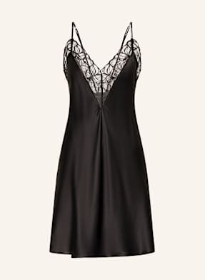 Calvin Klein Negligé Chemise Aus Satin schwarz