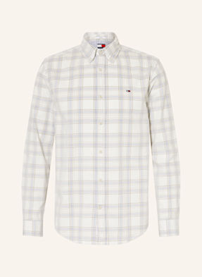 Tommy Jeans Košile Z Manšestru Regular Fit bílá / tmavě modrá / krémová