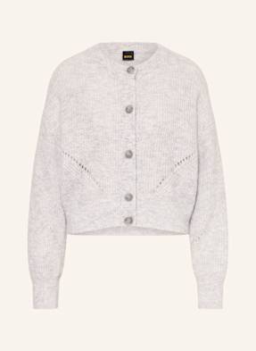 Boss Strickjacke Fernard Mit Alpaka grau