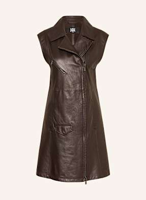 Riani Lederkleid rot