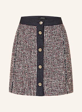 Marc Cain Tweed-Rock Mit Glitzergarn blau