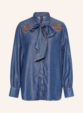 Marc Cain Blůza S Odnímatelnou Kravatou 355 indigo blue