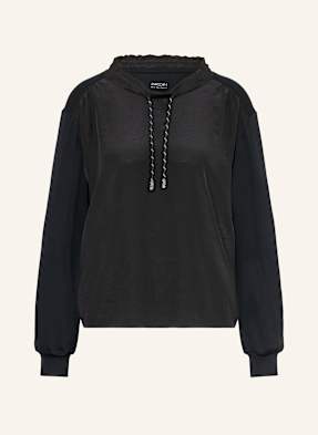 Marc Cain Blůza Z Kombinace Materiálů 900 black