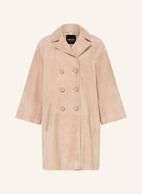 Marc Cain Kožený Kabát 619 warm taupe new