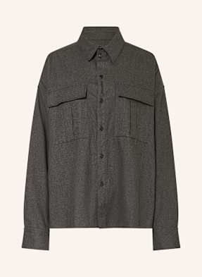 Black Palms Košile Flanny Z Flanelu tmavě šedá
