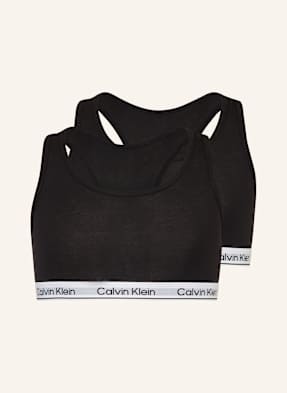 Calvin Klein 2er-Pack Bustiers Icon Cotton Stretch schwarz
