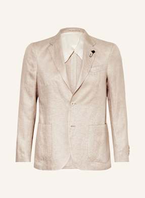 Lardini Oblekové Sako Extra Slim Fit Ze Lnu 150 beige