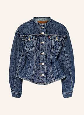 Levi's® Džínová Bunda Sculpted Trucker tmavě modrá