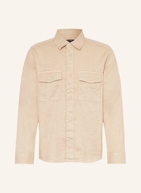 Olymp Svrchní Košile Casual Regular Fit Se Lnem béžová