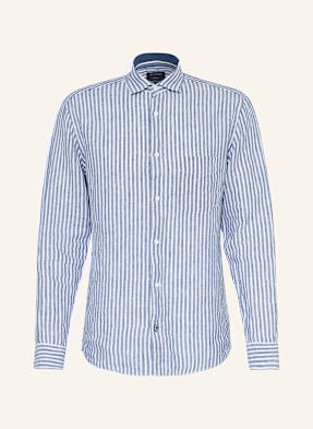 Olymp Leinenhemd Casual Regular Fit blau