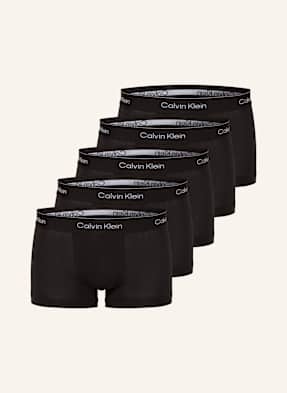 Calvin Klein Boxerky Icon Cotton Stretch Low Rise, 5 Kusů V Balení černá