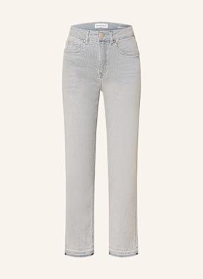Opus Pants Straight Džíny Melly Sleek 70199 light moon grey