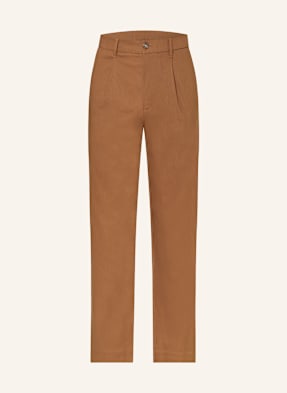 Calvin Klein Chino Relaxed Tapered Fit Mit Leinen braun