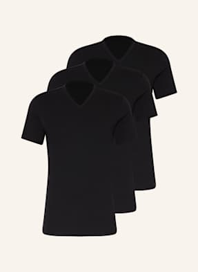 Calvin Klein 3er-Pack V-Shirts Cotton Stretch Blend schwarz