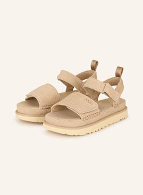 Ugg Plateau-Sandalen Goldenstar beige