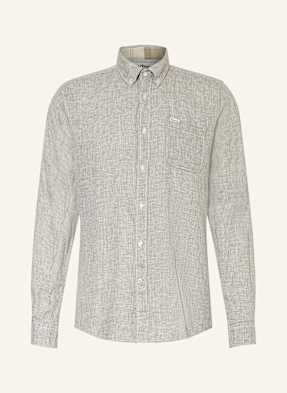 Barbour Lněná Košile Linton Tailored Fit bílá / olivová