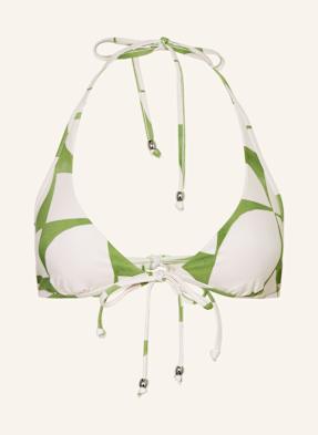 Seafolly Horní Díl Bikin Se Zavazováním Okolo Krku Sunray světle zelená / krémová