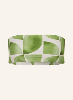 Seafolly Bandeau Horní Díl Bikin Sunray V Oboustranném Provedení světle zelená / krémová