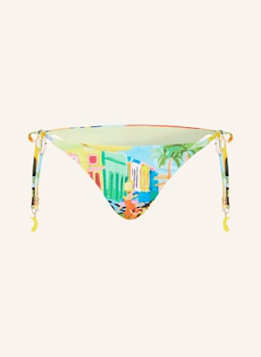 Seafolly Bikinové Kalhotky Brazilky Cuba zelená / žlutá / červená