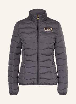 ea7 Emporio Armani Prošívaná Bunda Train Core šedá