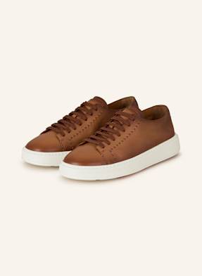 Santoni Sneakersy Clean koňaková
