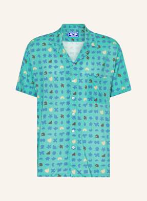 Arrels Barcelona Košile Resort Light Blue Lucky Charms × Mary Comfort Fit petrolejová / modrá / černá
