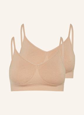 Jockey Bustier Podprsenky, 2 Kusy V Balení nude
