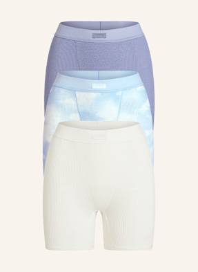 Skims Pohodlné Domácí Šortky Cotton Rib, 3 Kusy V Balení blue quartz cloud mu