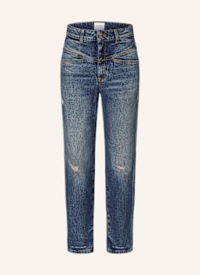 Closed Cropped Jeans Pedal Pusher blau
