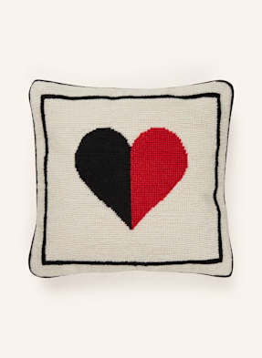 Jonathan Adler Dekorační Polštář Hearts bílá / černá / červená
