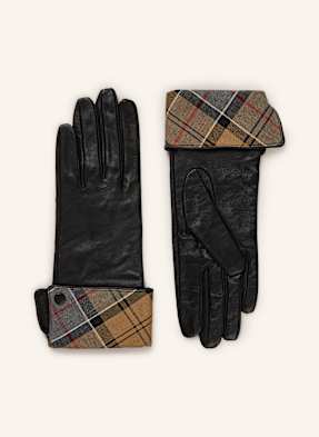Barbour Kožené Rukavice Lady Jane černá