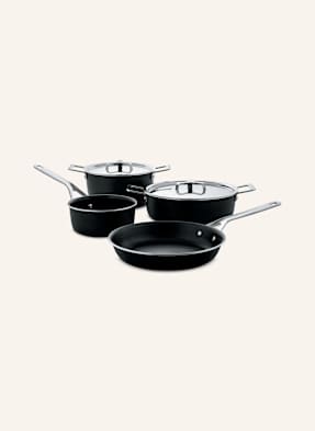 Alessi 6dílný Sada Nádobí Na Vaření Pots&Pans černá / stříbrná