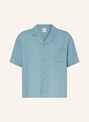 Calvin Klein Schlafshirt Linen Blend Mit Leinen blau