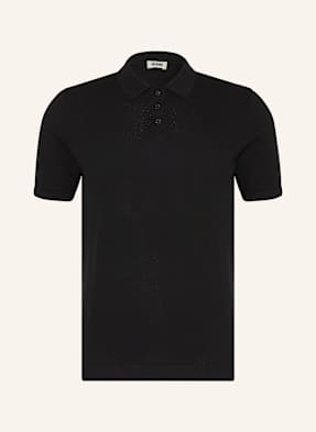 Drykorn Strick-Poloshirt Triton Regular Fit schwarz