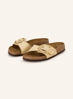 Birkenstock Pantofle Madrid Big Buckle Raffia režná