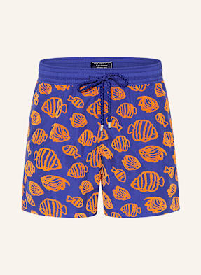 Vilebrequin Koupací Šortky Fishy Vibes Moorea modrá / oranžová