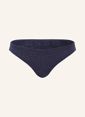 Vilebrequin Basic Bikinové Kalhotky Jacquard Turtle Monogram Frise tmavě modrá