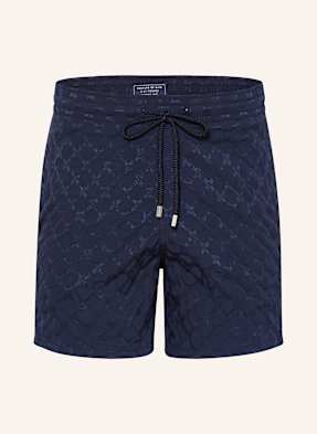 Vilebrequin Koupací Šortky Turtle Monogram Jacquard Moopea tmavě modrá