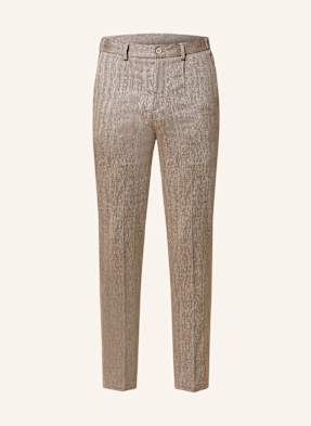 Paul Oblekové Kalhoty Slim Fit Se Lnem 820 brown